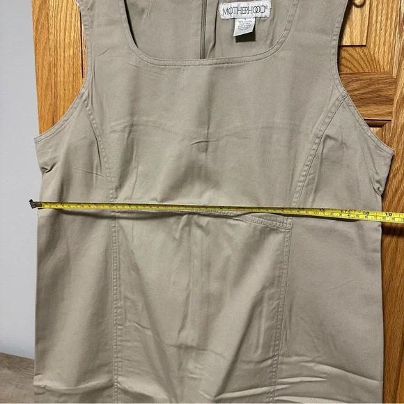 Motherhood Tan Khaki Midi Dress S 100% cotton - Picture 4 of 6